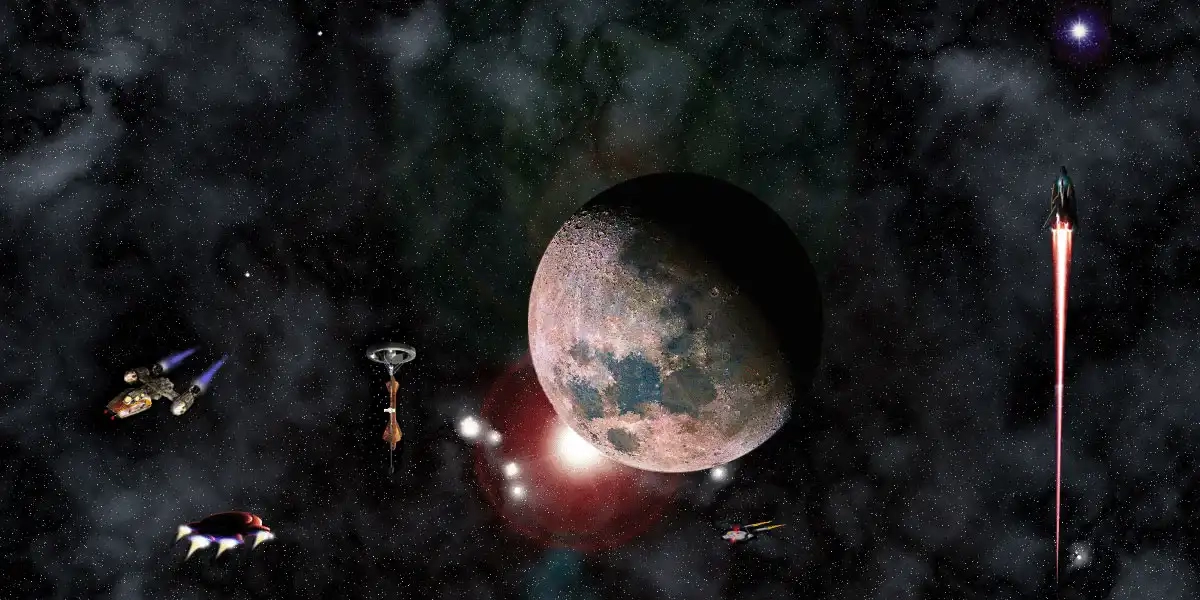 Digital artwork of the planet Alpha Centuri, by Dennis R. Ling
