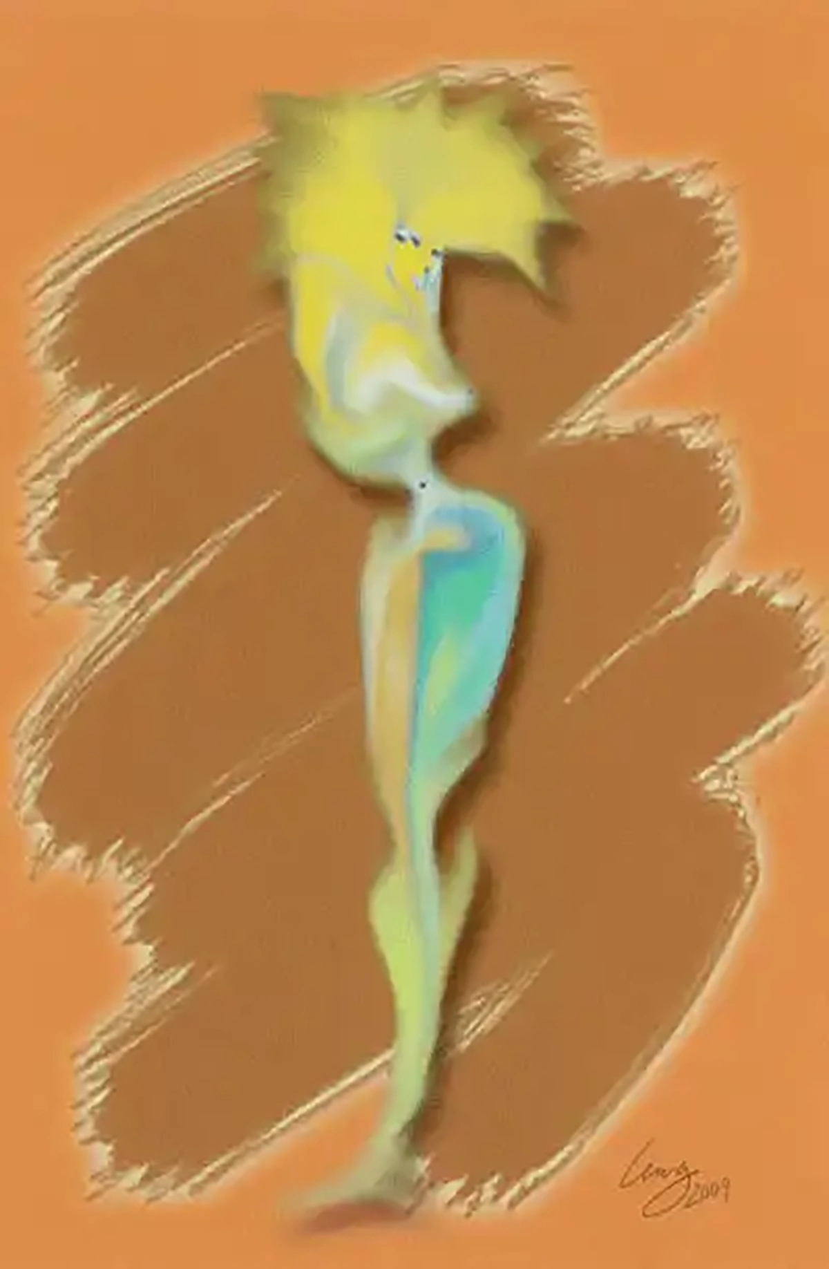 Digital artwork of the planet Blondie, by Dennis R. Ling