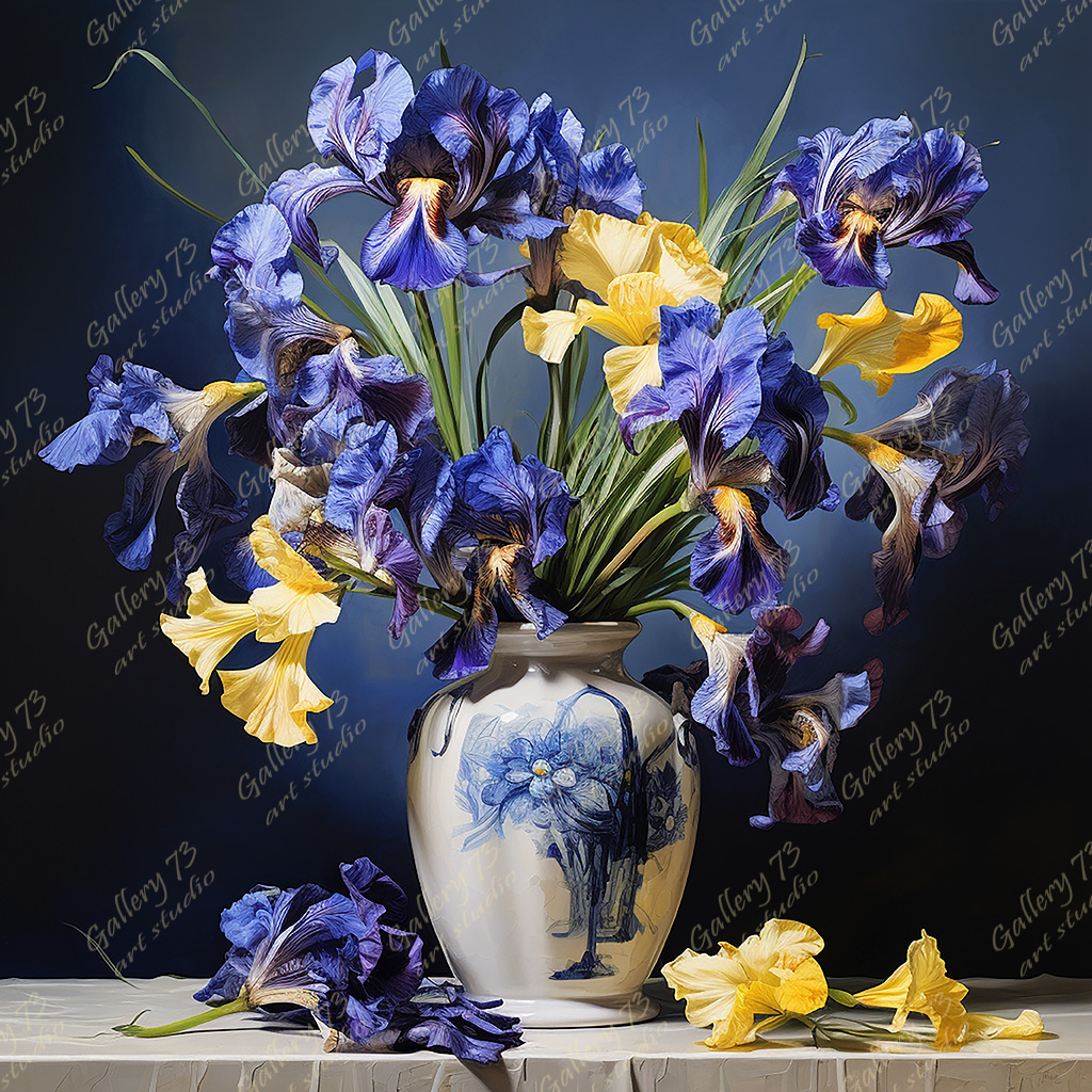 Blue Vase IV – Acrylic on stretched canvas