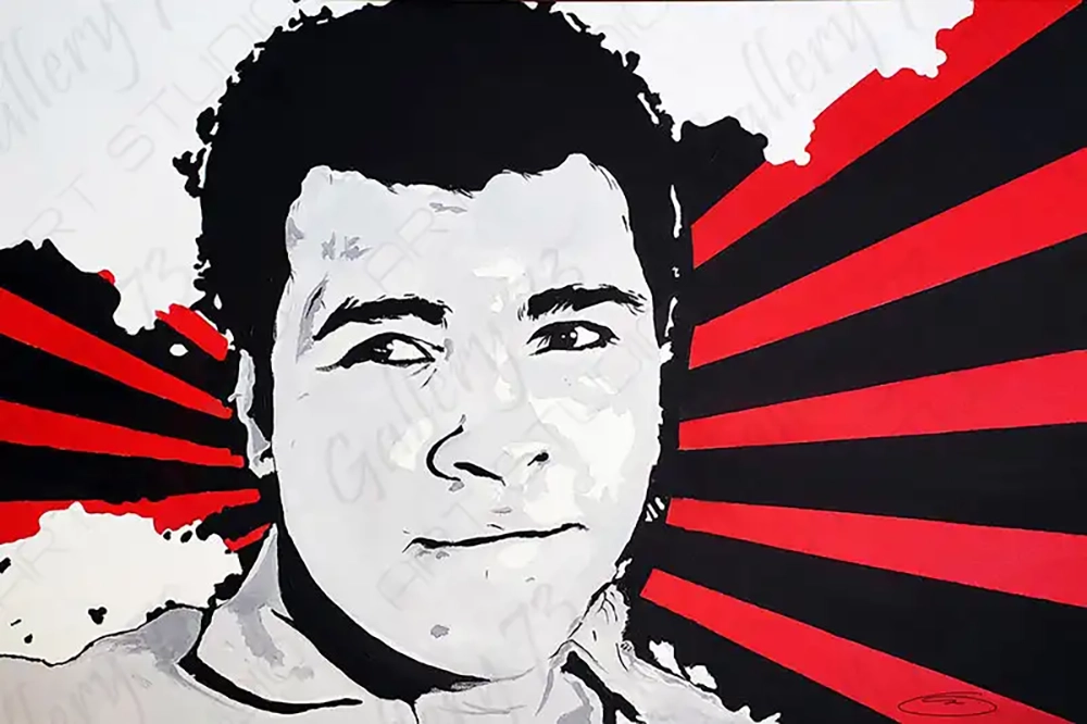Muhammad Ali – acrylic on stretched canvas by Dennis R. Ling