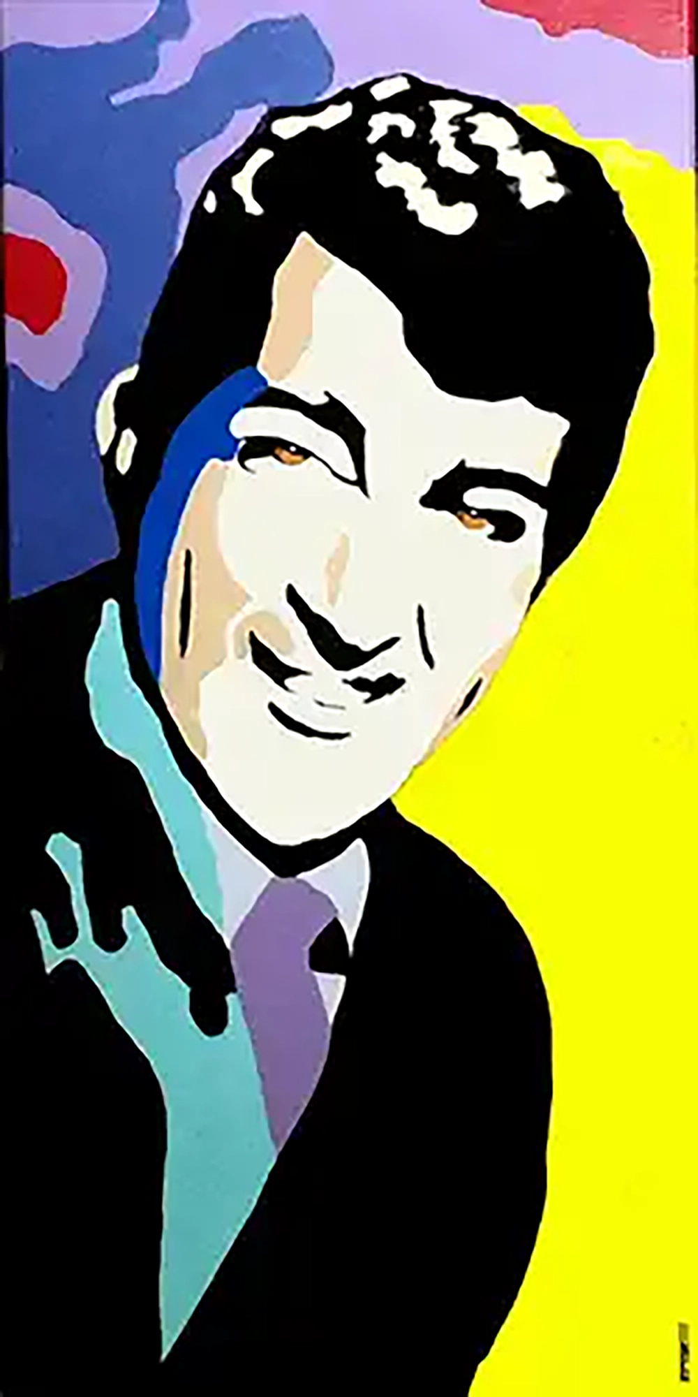 Dean Martin – acrylic on stretched canvas by Dennis R. Ling