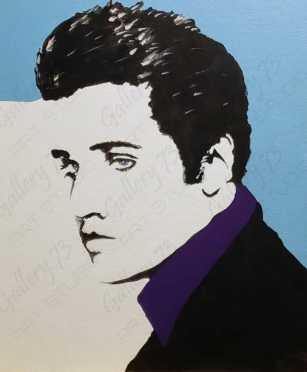 Elvis, an original acrylic artwork by Dennis R. Ling - Gallery 73