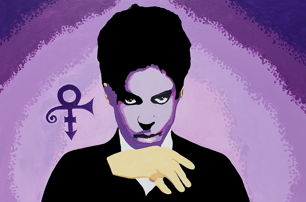 Prince – acrylic on stretched canvas by Dennis R. Ling