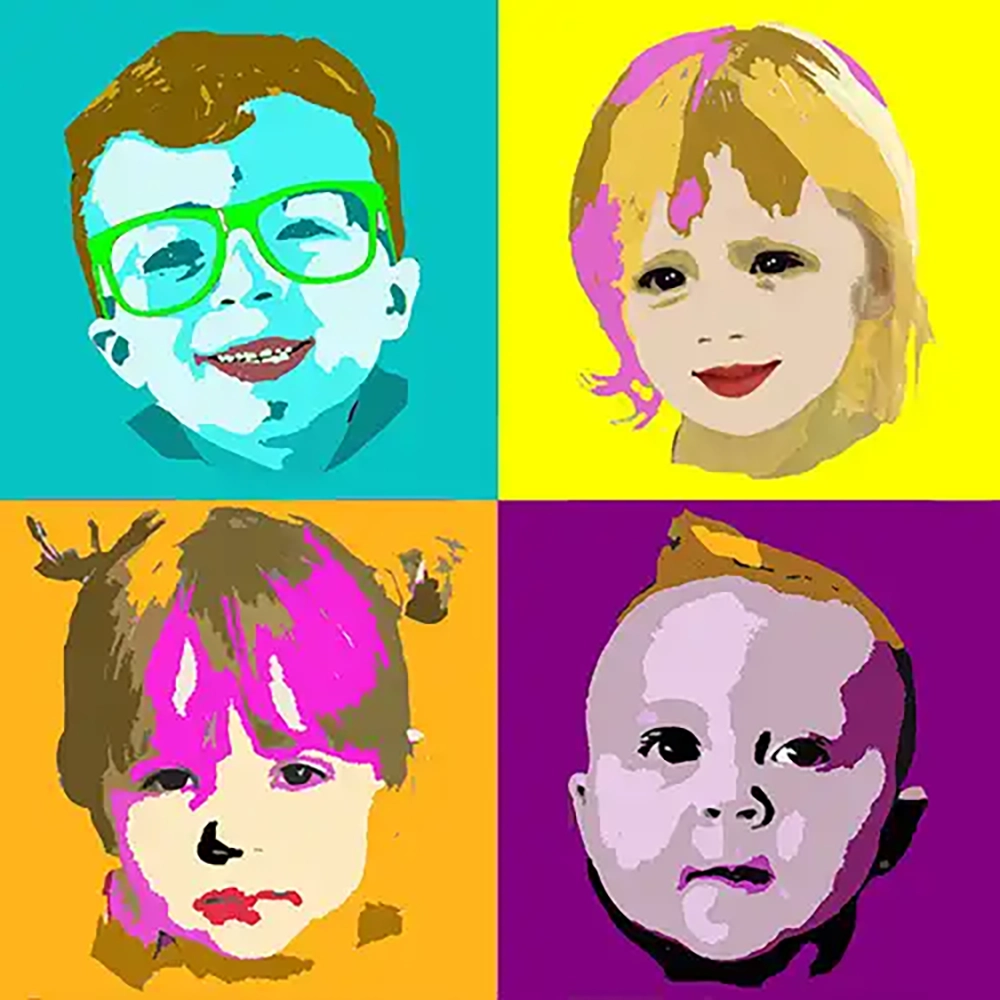 Victoria's Grandbabys, an original acrylic artwork by Dennis R. Ling - Gallery 73