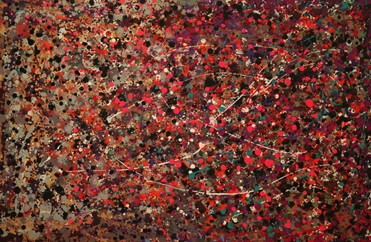 Homage to Jackson Pollack, an original acrylic artwork by Dennis R. Ling - Gallery 73