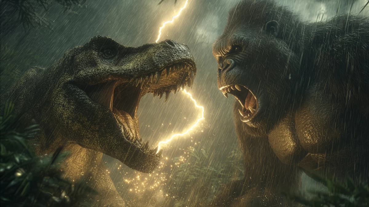 Rex Vs Kong � Dinosaurs wallpaper by Dennis R. Ling