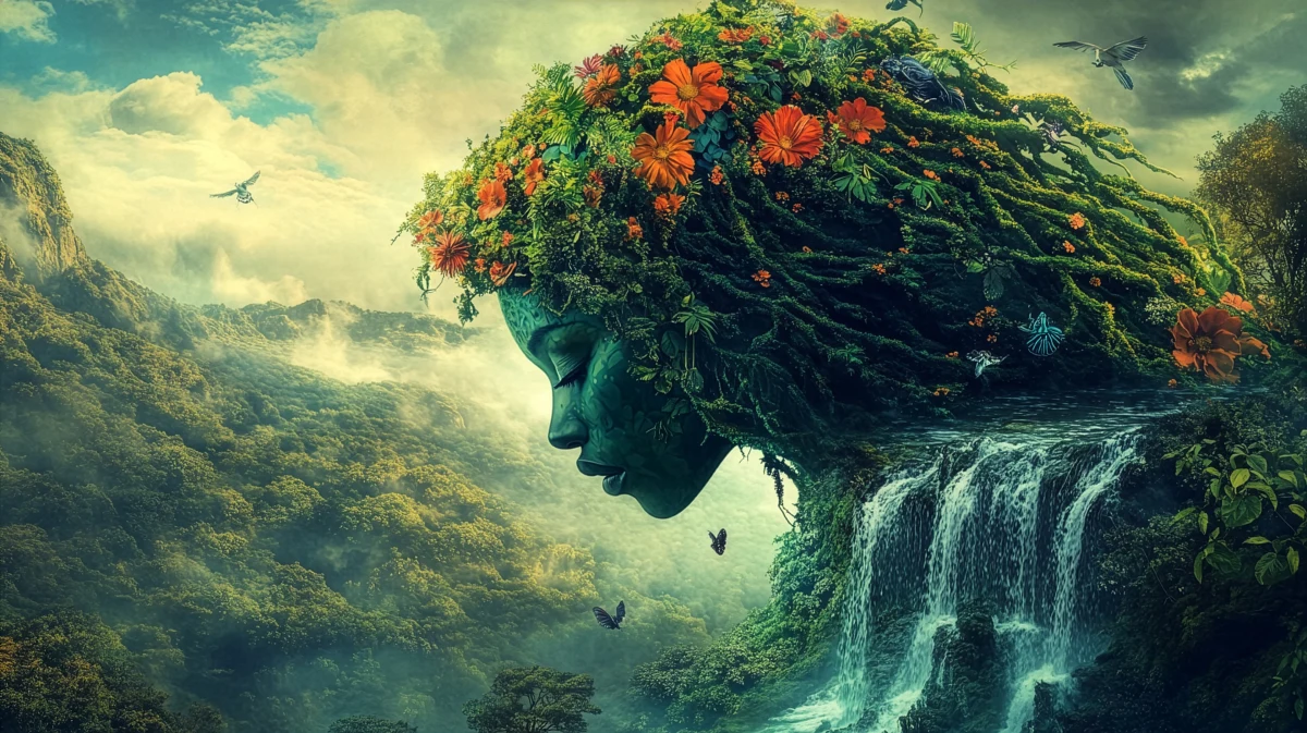 Lady Waterfall � Fantasy wallpaper by Dennis R. Ling
