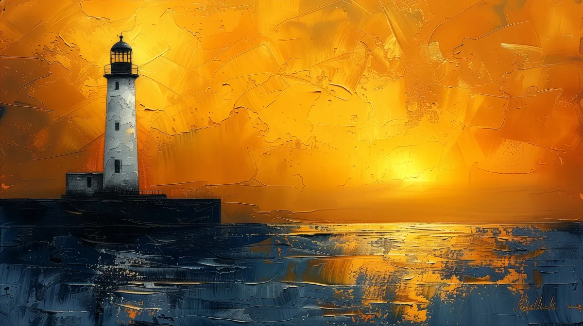 In Oil � Lighthouse wallpaper by Dennis R. Ling
