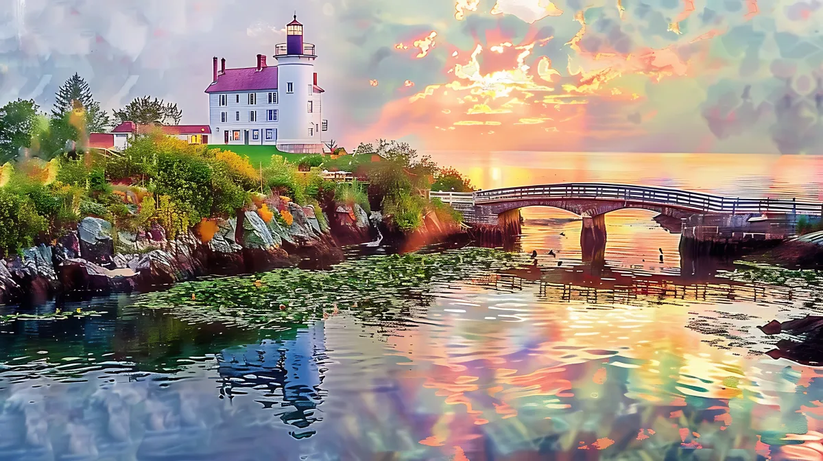 Monet � Lighthouse wallpaper by Dennis R. Ling