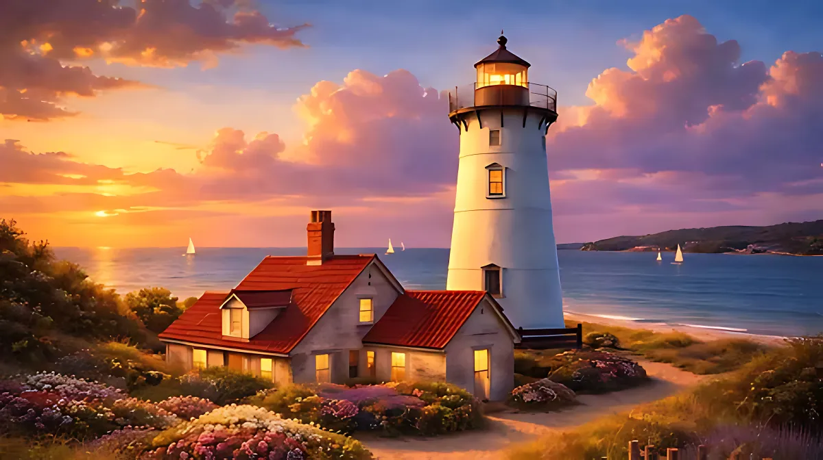 Parrish � Lighthouse wallpaper by Dennis R. Ling