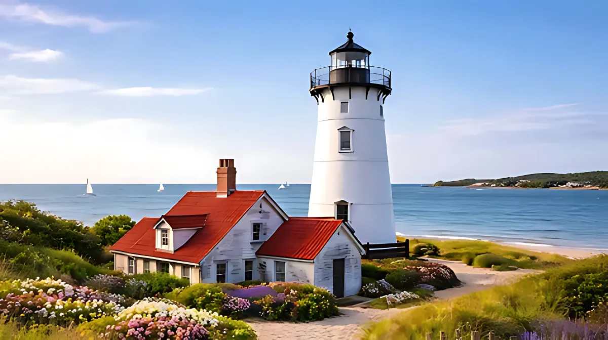 Vineyard � Lighthouse wallpaper by Dennis R. Ling
