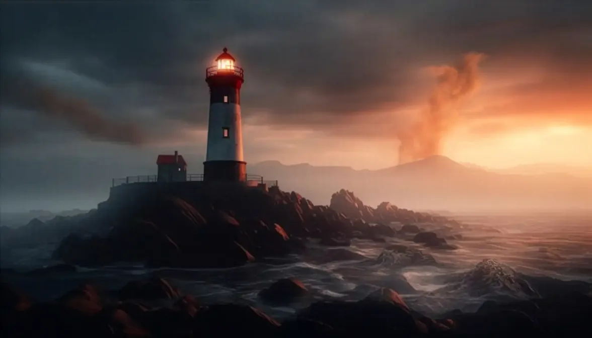 Warning � Lighthouse wallpaper by Dennis R. Ling