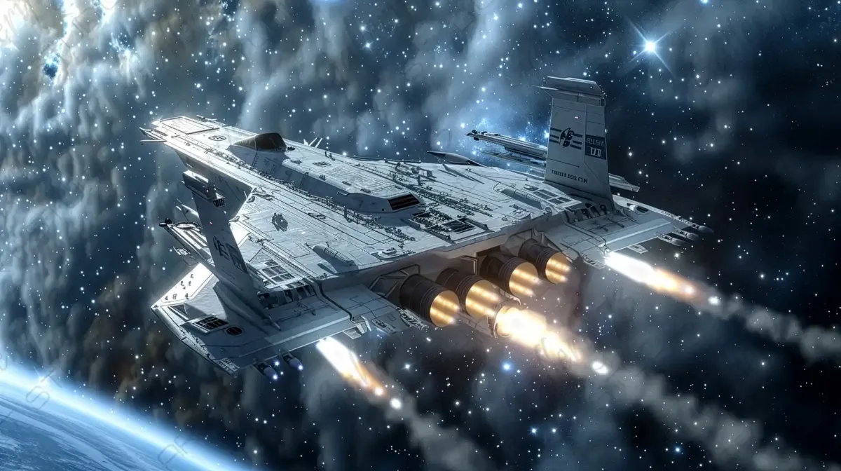 Space Transport � Sci Fi wallpaper by Dennis R. Ling