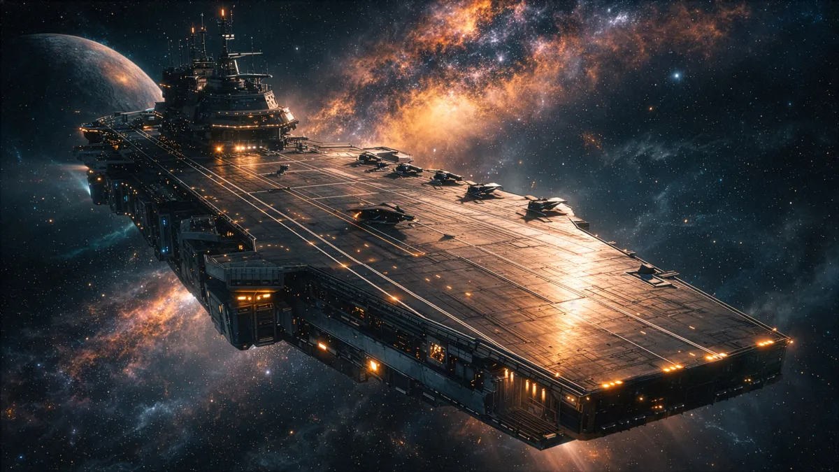 Starship Carrier � Sci Fi wallpaper by Dennis R. Ling