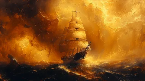 Ghostship � digital wallpaper by Dennis R. Ling