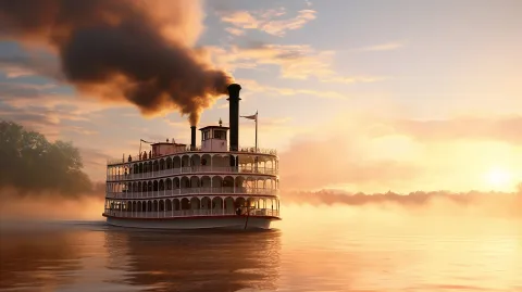 Paddle Wheel � digital wallpaper by Dennis R. Ling