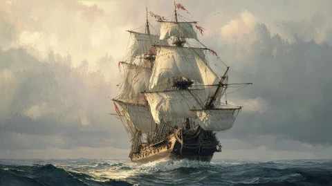 Tall Ship � digital wallpaper by Dennis R. Ling