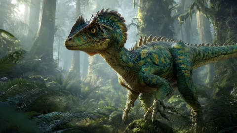 Dilophosaurus � digital wallpaper by Dennis R. Ling