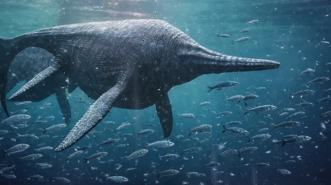 Ichthyosaurs � digital wallpaper by Dennis R. Ling