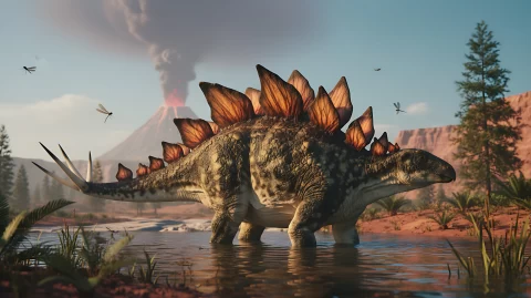 Stegosaurus 3 � digital wallpaper by Dennis R. Ling