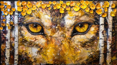 Eyes Of The Wolf � digital wallpaper by Dennis R. Ling