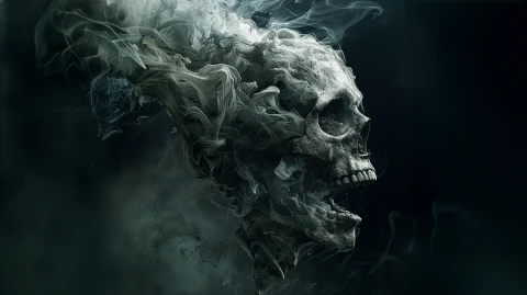 Screaming Skull � digital wallpaper by Dennis R. Ling