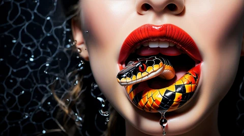 Snake Tounge � digital wallpaper by Dennis R. Ling