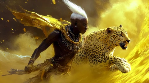 Warrior King � digital wallpaper by Dennis R. Ling