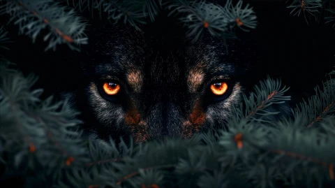 Wolf Eyes � digital wallpaper by Dennis R. Ling