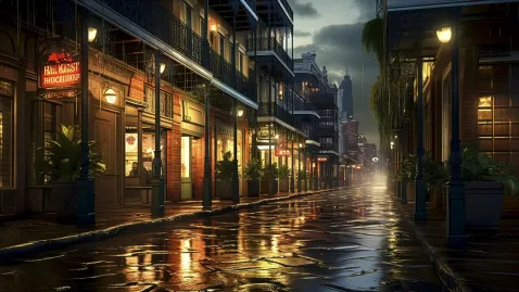 Bourbon Street � digital wallpaper by Dennis R. Ling