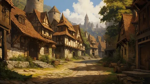 Village2 � digital wallpaper by Dennis R. Ling
