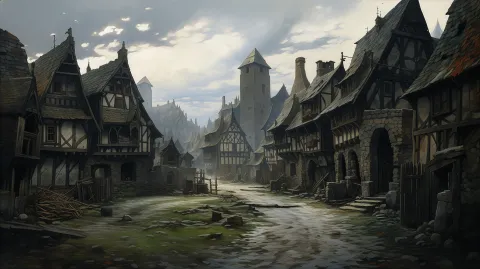 Village4 � digital wallpaper by Dennis R. Ling