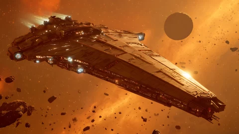 Colossal Starship – digital wallpaper by Dennis R. Ling