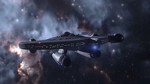 Enterprise C – digital wallpaper by Dennis R. Ling