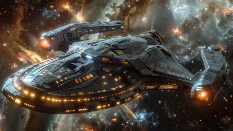 Enterprise D – digital wallpaper by Dennis R. Ling