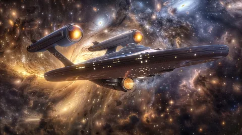 Enterprise F – digital wallpaper by Dennis R. Ling