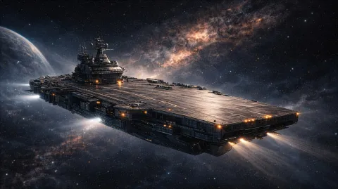 Space Carrier – digital wallpaper by Dennis R. Ling
