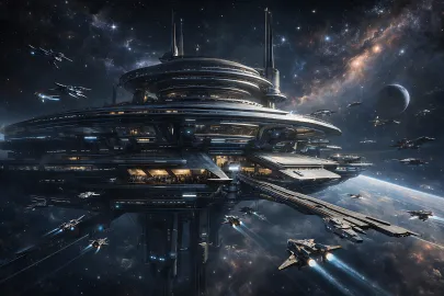 Space Station – digital wallpaper by Dennis R. Ling