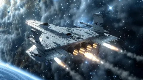 Space Transport – digital wallpaper by Dennis R. Ling