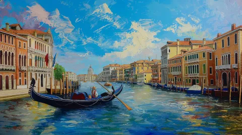 Gondola � digital wallpaper by Dennis R. Ling