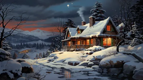 Cabin � digital wallpaper by Dennis R. Ling