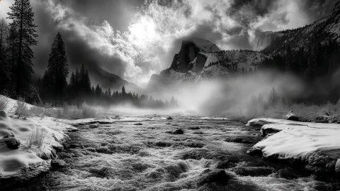Halfdome � digital wallpaper by Dennis R. Ling